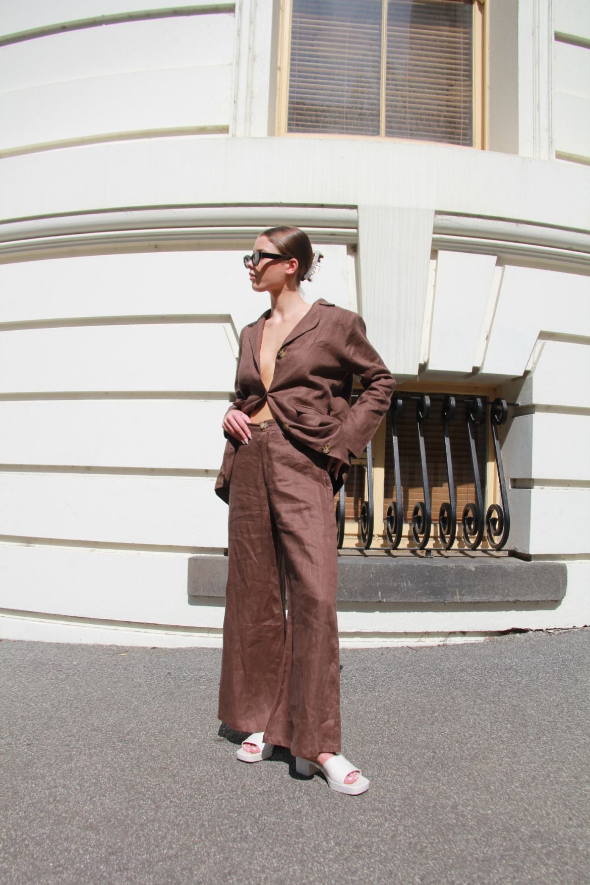 THE LONGLINE BLAZER ~ chocolate