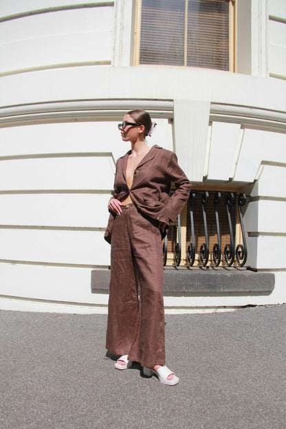 THE LONGLINE BLAZER ~ chocolate
