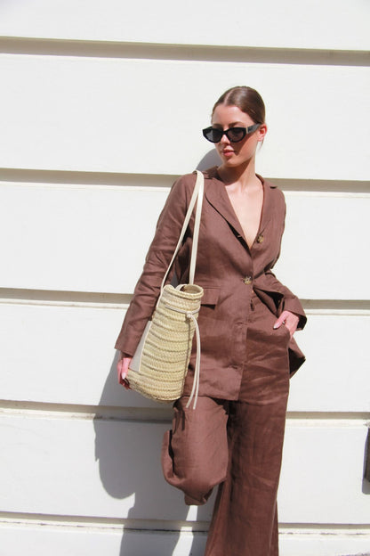 THE LONGLINE BLAZER ~ chocolate