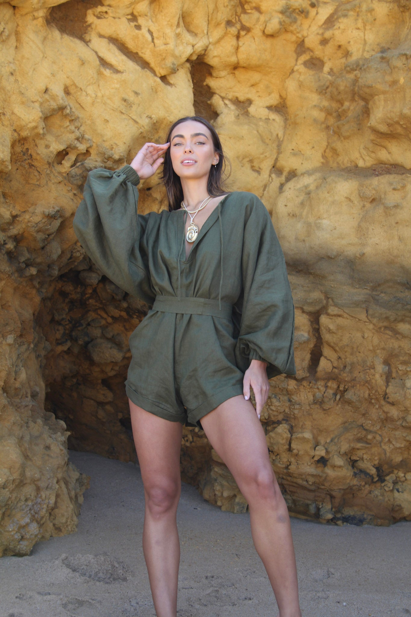 KEROS ROMPER ~ Olive
