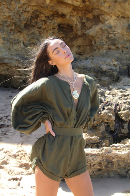 KEROS ROMPER ~ Olive
