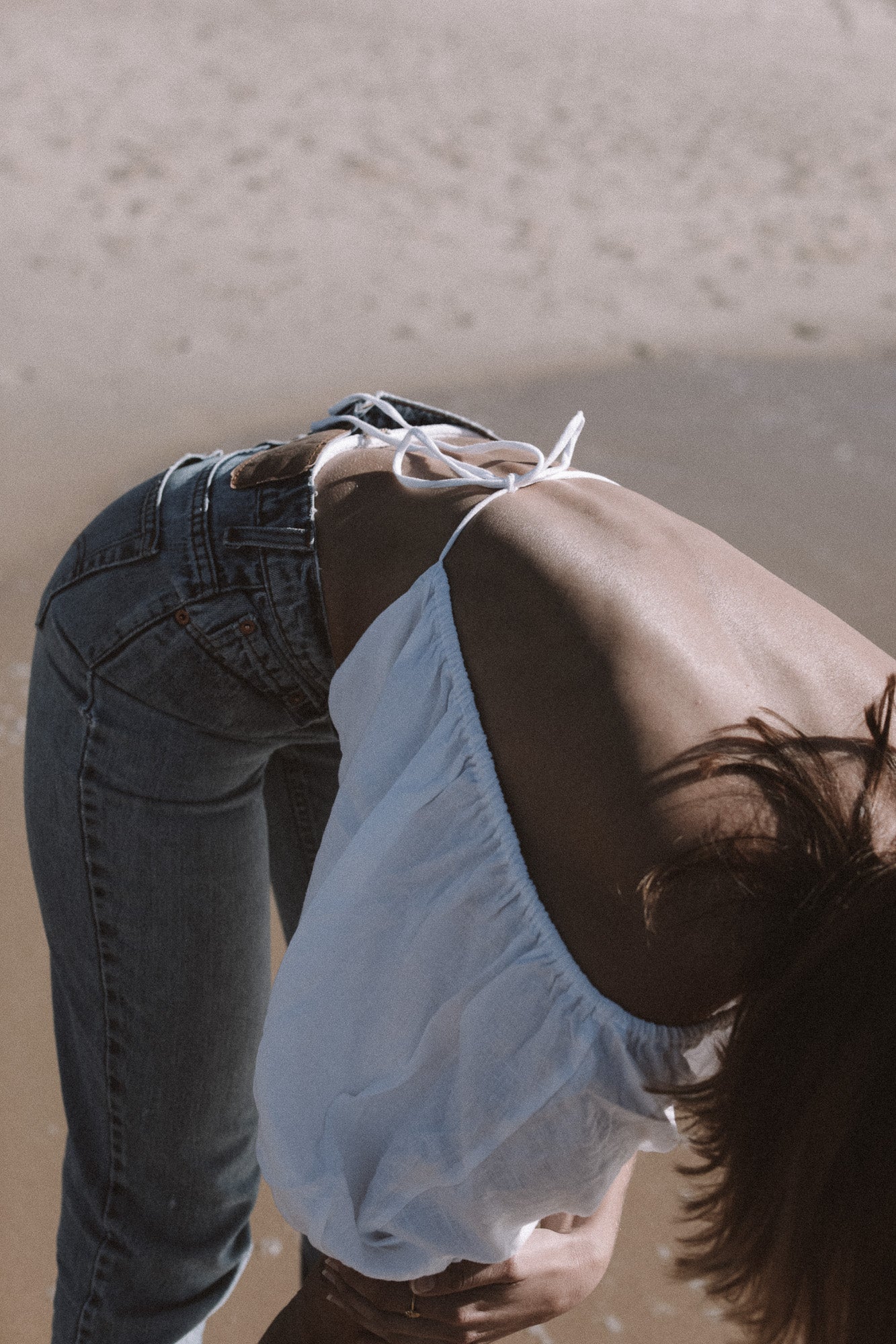 The Ease Label - Kea Top - Backless Linen Top White