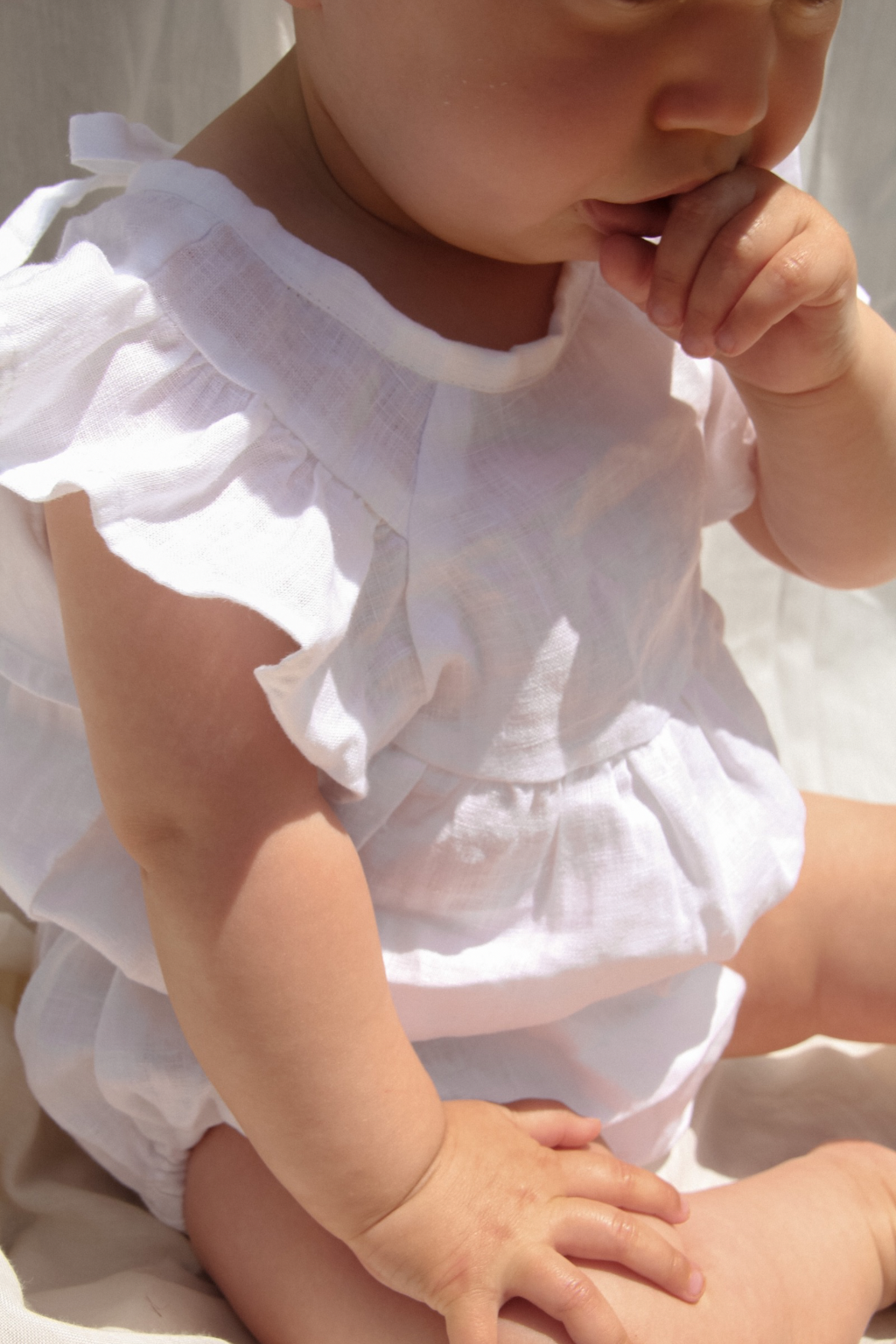 Harper Romper ~ white